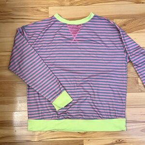 Striped Pink and Green Top